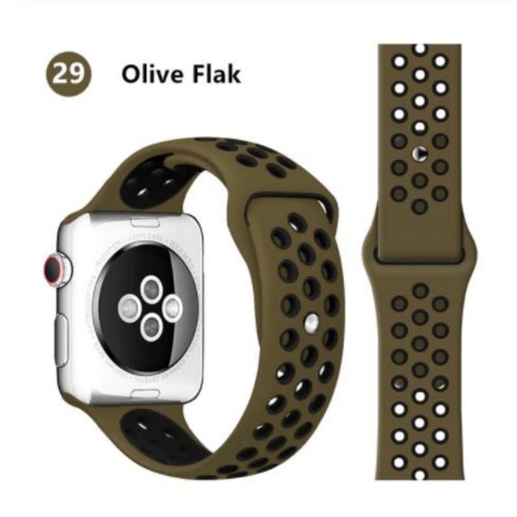 Other - NEW Olive Green Black Sport Band For Apple Watch